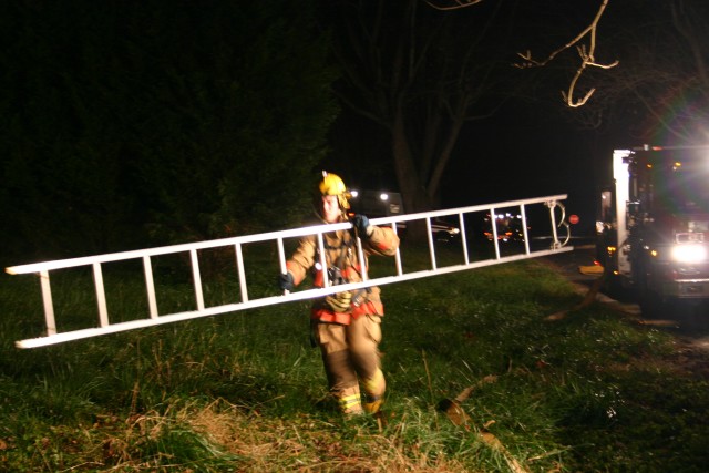 Joseph Gibbons retreived a ladder during the Training/House Burn Nov 12, 2006
Transco Road