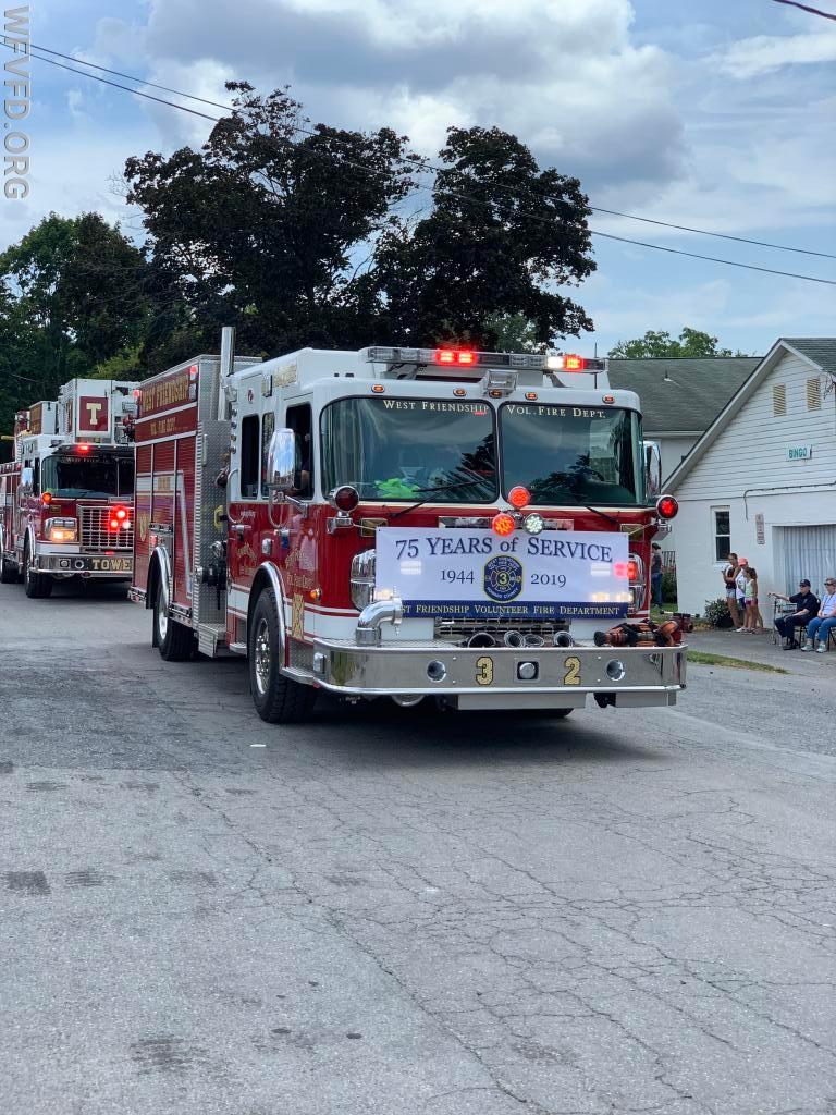 WFVFD Engine 32
2011 Rosenbauer Spartan Gladiator LFD
WFVFD Celebrates 75 Years of Service
