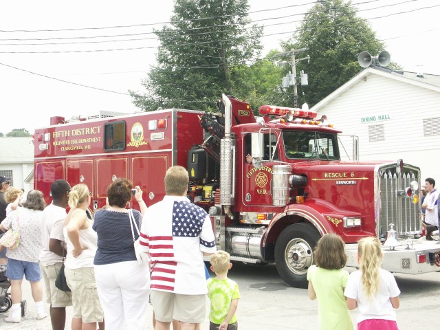 Howard County - Fifth District Volunteer Fire Department - Rescue 5 - participates in parade.