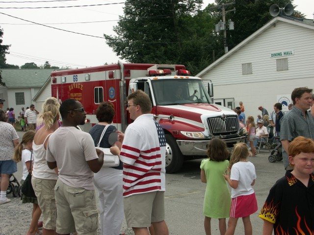 Howard County - Savage Volunteer Fire Department - Ambulance 66 - participates in parade.