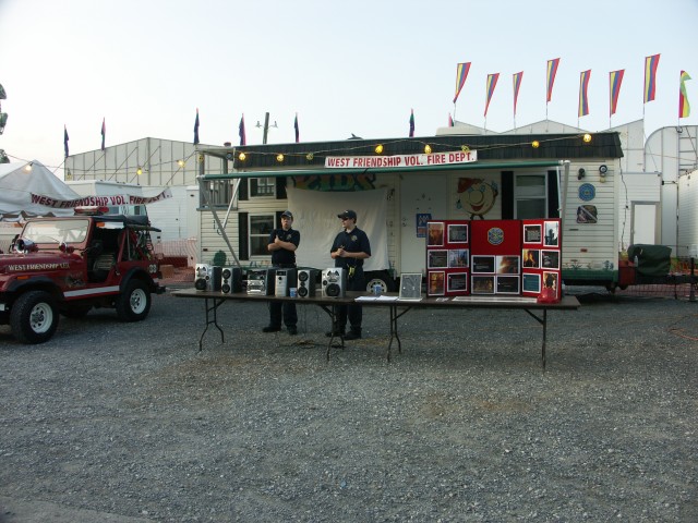 Members working the recruitment booth.